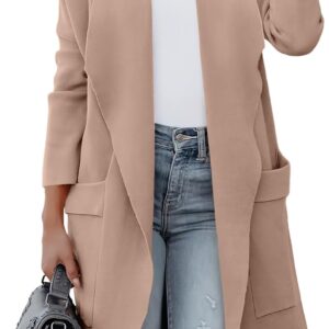 ANRABESS Women's Long Cardigan Sweater 2025 Spring Fashion Casual Oversized Knit Open Front Coatigan Jacket Coat Outfits