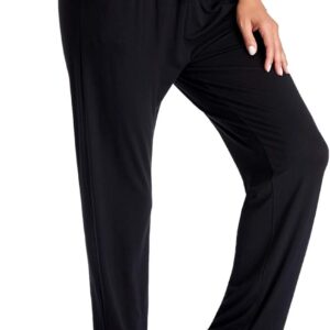 ASIMOON Women's Yoga Pants Soft Comfy Stretch Loose Straight Casual Athletic Pants Running Workout Lounge Pants with Pockets