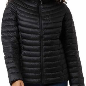 32 Degrees Womens Midweight Down Jacket (Black, M), Medium