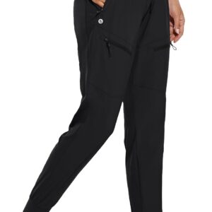 baleaf Women's Joggers Lightweight Hiking Pants High Waist 5 Zipper Pockets Quick Dry Travel Athletic UPF50+