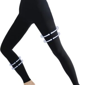 beister Medical Compression Pantyhose for Women & Men, 20-30mmHg Graduated Support Tights, Opaque Footless Waist High Compression Stockings & Leggings for Varicose Veins, Edema, Flight, DVT