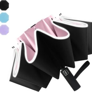 Automatic Umbrella Windproof Lightweight Strong Compact UV Protection Rain Travel Umbrellas Collapsible Backpack Umbrella Suit For Adult