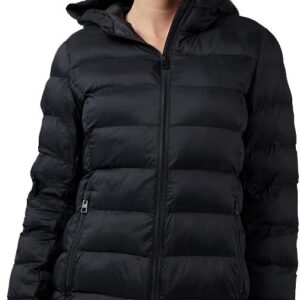 32 Degrees Heat Women's Lightweight Poly-Fill Packable Hooded Jacket | Layering | Semi-Fitted | Zippered Pockets