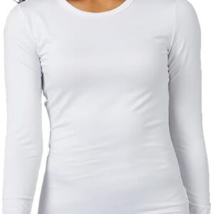 32 Degrees Heat Women's Lightweight Crew Baselayer Top | Form Fitting | Long Sleeve | 4-Way Stretch | Thermal