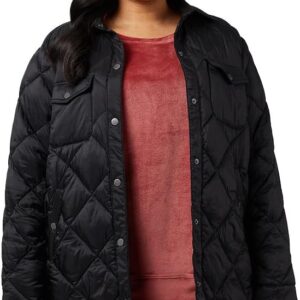 32 Degrees Women's Lightweight Recycled Poly-Fill Shirt Jacket | Quilted | Semi-Fitted | Snap Pockets