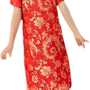 AvaCostume Girls Chinese Dragon Phoenix Qipao Cheongsam Dress