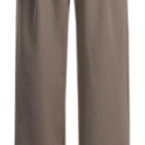 Betusline Women's Wide Leg Pants Business Casual Straight Office Trousers for Women, X-Small-3X-Large