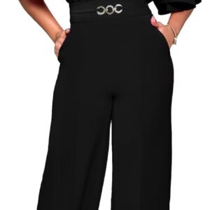 acelyn Elegant Jumpsuit for Women Dressy Sexy Plus Size Wide Leg Pant Suit One Piece Party Outfits