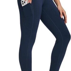 baleaf Women's High Waist Leggings with Pocket Hiking Pants Tummy Control 3 Pocket for Athletic Outdoor Running