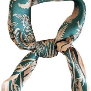 100% Mulberry Silk Scarfs for Women-Lightweight Square Satin Head Scarf-Small Silk Hair Scarf for Sleeping 21"x21"
