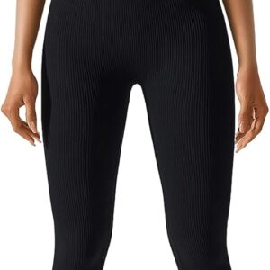 AURUZA Jumpsuit for Women Workout Seamless Jumpsuits Yoga Ribbed One Piece Tank Tops Rompers Sleeveless Exercise Jumpsuits