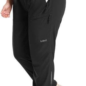 baleaf Plus Size Pants for Women Hiking Cargo Water Resistant UPF 50+ Cargo Joggers Zipper Pockets