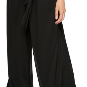 Alex Evenings Women's Wide Leg Chiffon Dress Pant for Mother of The Bride, Elegant Party Outfit (Petite and Regular Sizes)