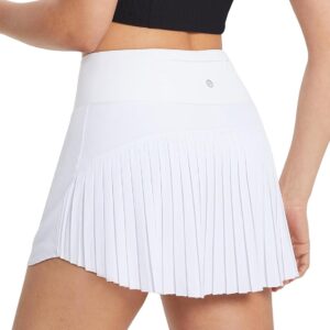 baleaf Women's Pleated Tennis Skirt Golf Skorts for Woman High Waisted Lightweight Athletic Shorts Pockets