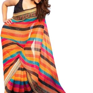 Alia bhatt Saree Rocky aur rani movie saree celebraty inspired sari Bollywood partywear Georgette Printed saree