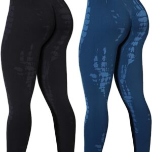 AUROLA Serpent Snake Seamless Scrunch Workout Leggings for Women,Girls Squat Proof Ribbed Thick Active Gym Pants