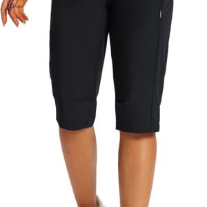 baleaf Women's 15" Long Shorts Below The Knee Capri Hiking Cargo Shorts Lightweight Quick Dry Elastic Waist for Casual