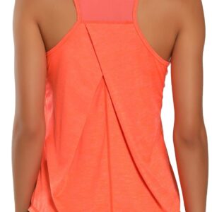 Aeuui Womens Workout Tops for Women Racerback Tank Tops Mesh Yoga Shirts Athletic Running Tank Tops Sleeveless Gym Clothes