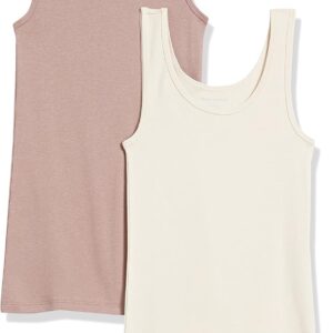 Amazon Essentials Women's Slim-Fit Tank Top, Pack of 2