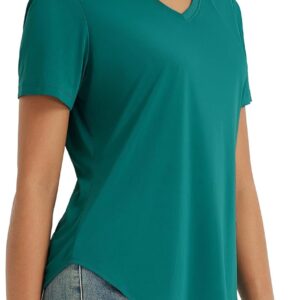 baleaf Women's Short Sleeve Shirts UPF 50+ Sun Shirt V Neck UV Workout Moisture Wicking Quick Dry T-Shirts