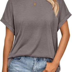 AUTOMET Womens Summer Tops Oversized Short Sleeve Business Casual T Shirts Trendy Fashion Clothes Spring Outfits 2025
