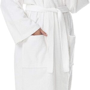 Arus Women's Hooded Classic Bathrobe Turkish Cotton Robe with Full Length Options