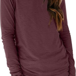 AUTOMET Spring Tops Womens Long Sleeve Shirts Workout Plus Size Tees Fall Outfits Clothes 2025