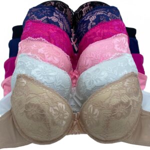 6 pcs ADD 2 Cup Thick Padding Extreme Double Pushup 32B-40C Bra
