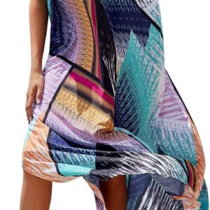 Alsol Lamesa Kaftan Dresses for Women Ethnic Print Cover Ups for Swimwear Women Beach Bathing Suit Coverup