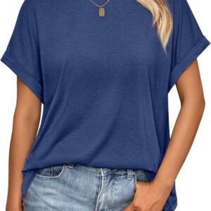 AUTOMET Womens Summer Tops Oversized Short Sleeve Business Casual T Shirts Trendy Fashion Clothes Spring Outfits 2025