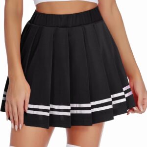 Avidlove Womens Pleated Skirt School Uniform Skirt Mini Skirt Pleated Cheer Skirt