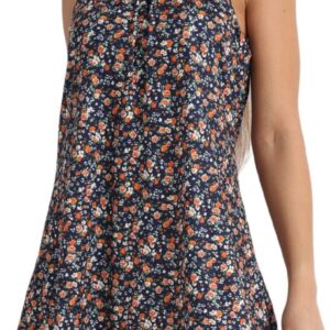 ANYFITTING Summer Dress with Built in Bra Casual Beach Sundress Flowy Halter Mini Short Dresses for Women 2025