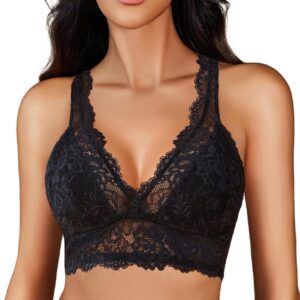 Avidlove Lace Bralettes for Women Wireless Unpadded Bras Racerback Camisole Tops Basic Cami Sexy Strappy Everyday Lingerie