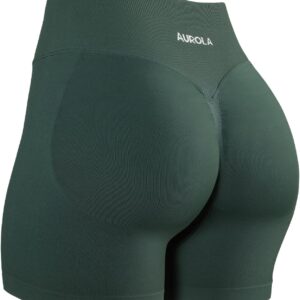AUROLA Influence Workout Shorts for Women,2.5 3.5 4.5 5.5 6.5 No Roll Up Squat Proof Scrunch Seamless Compression Gym Short