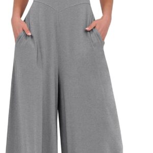 ANRABESS Womens Casual Loose Sleeveless Jumpsuits Dressy Wide Leg Adjustable Strap Rompers 2025 Summer Vacation Outfits