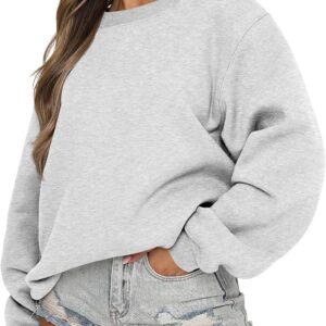 ANRABESS Women's Sweatshirts Crewneck Fleece Oversized Pullover Hoodies Cute Shirts Tops Teen Girls Preppy Clothes 2025