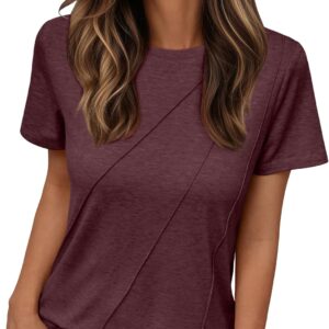 AUTOMET Womens Summer Tops Workout Shirts Beach Vacation Outfits Business Tshirts Dressy Fashion Spring Clothes 2025