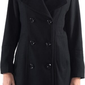 Alpine Swiss Norah Women’s Wool Blend Peacoat Runs Large – Double-Breasted Jacket with Flattering Fit