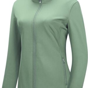 33,000ft Women's Lightweight Softshell Jacket Fleece Lined Windbreaker Waterproof Warm Jacket for Running Golf Hiking