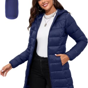 ANOTHER CHOICE Women Packable Puffer Jacket Lightweight Hooded Puffy Jacket