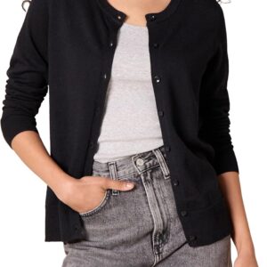Amazon Essentials Women's Lightweight Crewneck Cardigan Sweater (Available in Plus Size)