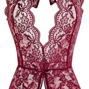 Ababoon Women One Piece Lingerie Lace Sexy Baby Dolls Teddy Sleepwear