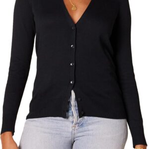 Amazon Essentials Women's Lightweight V-Neck Cardigan Sweater (Available in Plus Size)