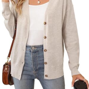 Arach&Cloz 2025 Wool Blended Cardigan Sweaters for Women Spring Fashion Lightweight Button Clothes Business Casual Outfits