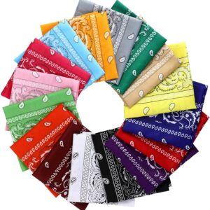 16pcs Bandanas Multi-Purpose Party Outdoor Favor Scarf Headband Handkerchiefs for Unisex Women Men Boy Girls