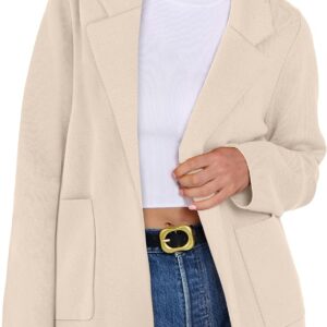 ANRABESS Women Blazer Cardigan Sweater Chunky Open Front Lady Jacket Coat Fall Outwear Coatigan 2025 Trendy Outfits
