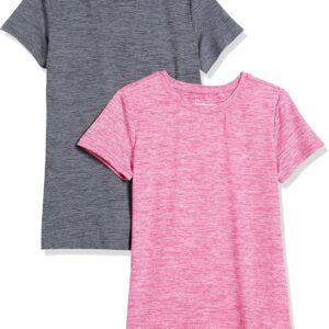 Amazon Essentials Women's Active Quick Dry Tech Stretch Short-Sleeve Crewneck T-Shirt (Available in Plus Size), Multipacks
